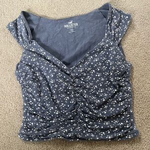 Hollister Blue Floral Top